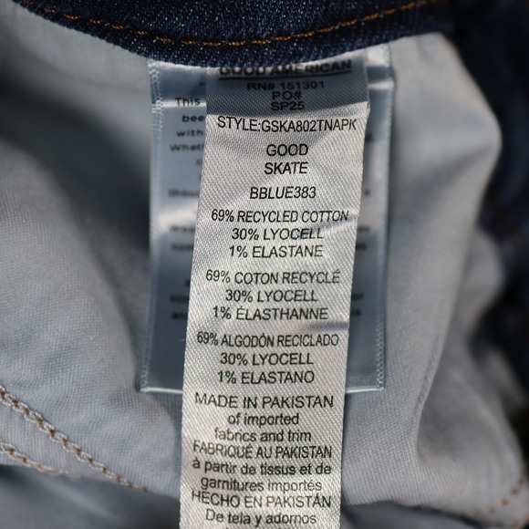 Good American Good Skate Jeans Womens 36x29 Blue Denim High Rise Wide Leg Baggy - Picture 10 of 15